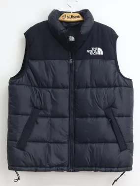 Men's Brand Logo Embroidered Puffer Vest,Black