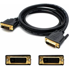 1ft DVI-D Dual Link (24 1 pin) Male to DVI-D Dual Link (24 1 pin) Male Black Cable For Resolution Up to 2560x1600 (WQXGA)