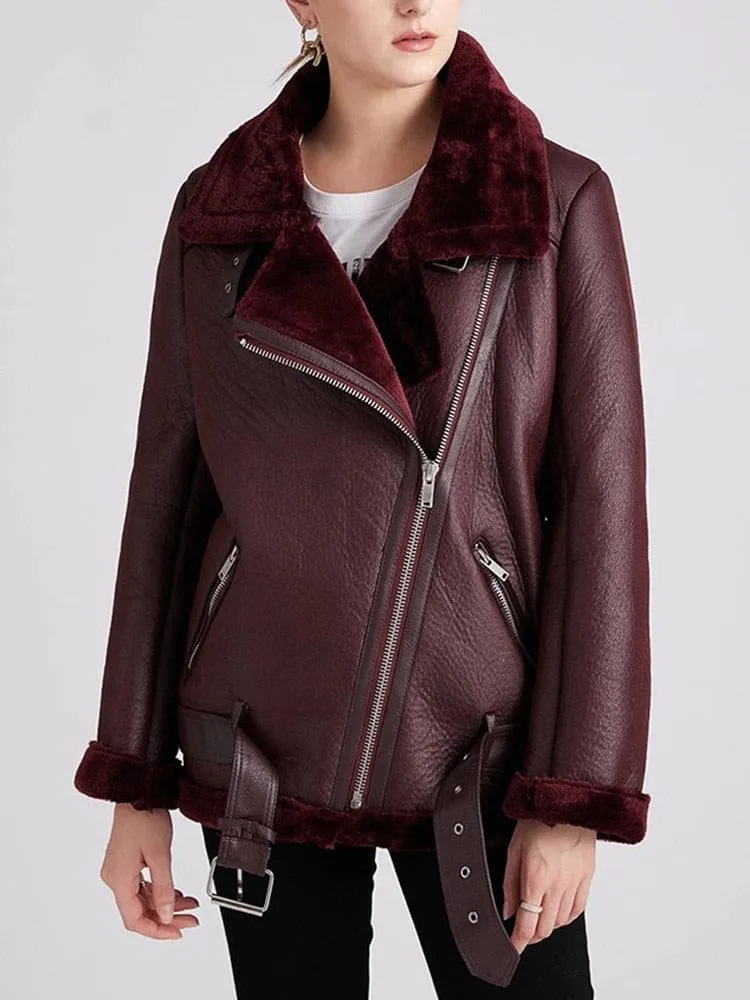 2023 Turn Down Collar Zipper Chic Jacket