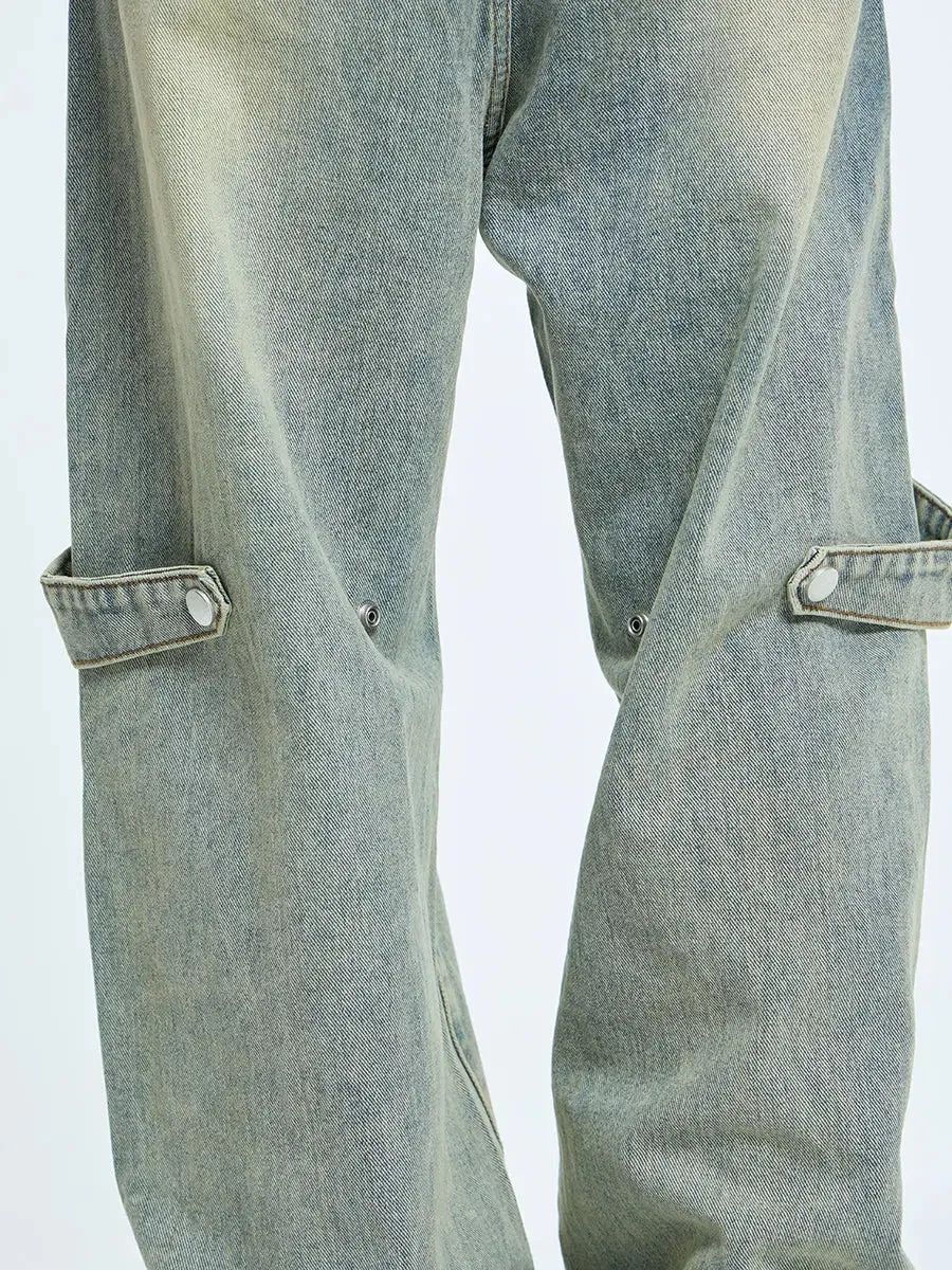 【23s September.】High Street Yellow Mud Washed Jeans