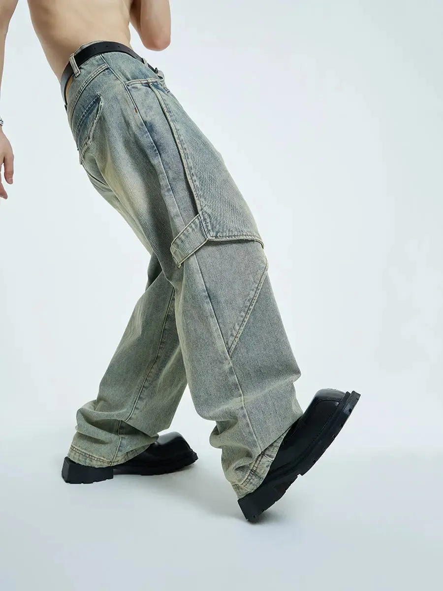 【23s September.】High Street Yellow Mud Washed Jeans