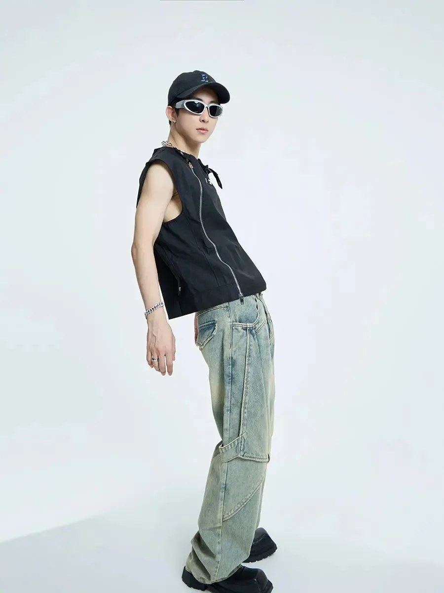 【23s September.】High Street Yellow Mud Washed Jeans