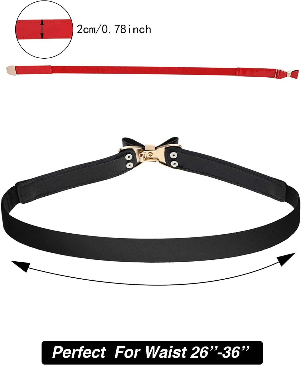 3 Pieces Women Skinny Waist Belt