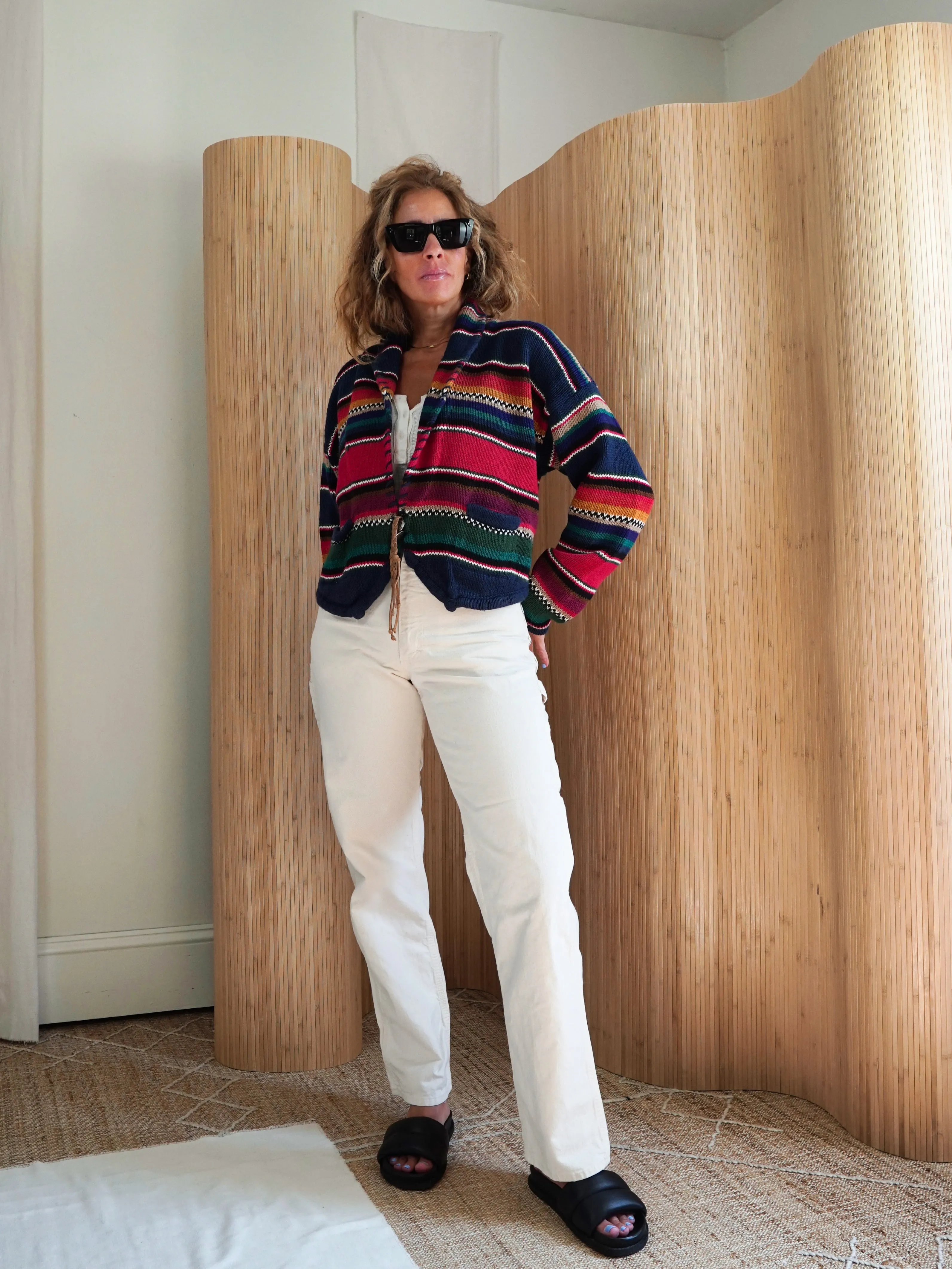 80's Serape Southwestern Cardigan Sweater