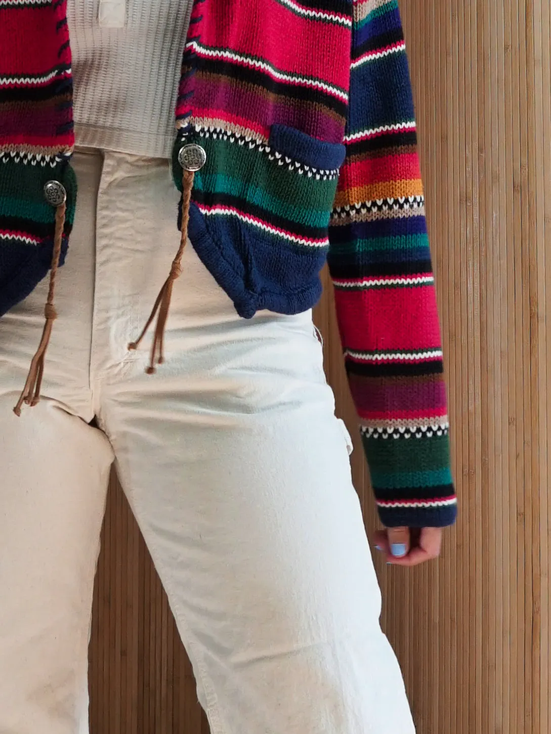 80's Serape Southwestern Cardigan Sweater