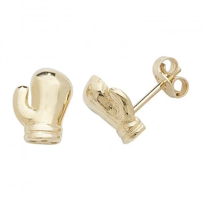 9ct Yellow Gold Boxing Gloves Stud Earrings ES482