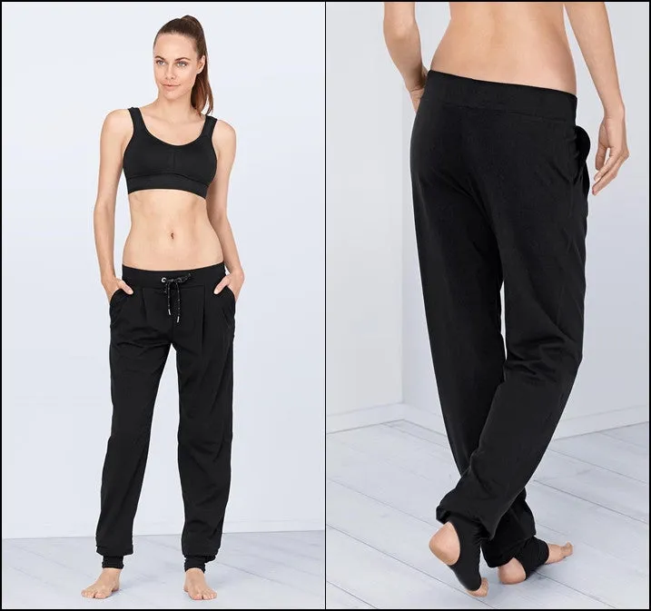 Activewear ! Sports Casual Yoga Fitness Leggings Trouser / Tights With Spats / Extra Long Leggings / Black Pant / Dance yoga wear-BB335