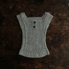 Baby & Kids Knit Alpaca Rib vest - Light Grey