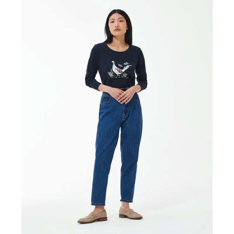 Barbour Homeswood Ladies Long Sleeve Tee - Navy Pheasant