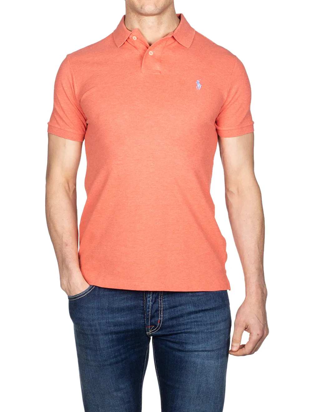 Basic Mesh Polo Amalfi Red Heather