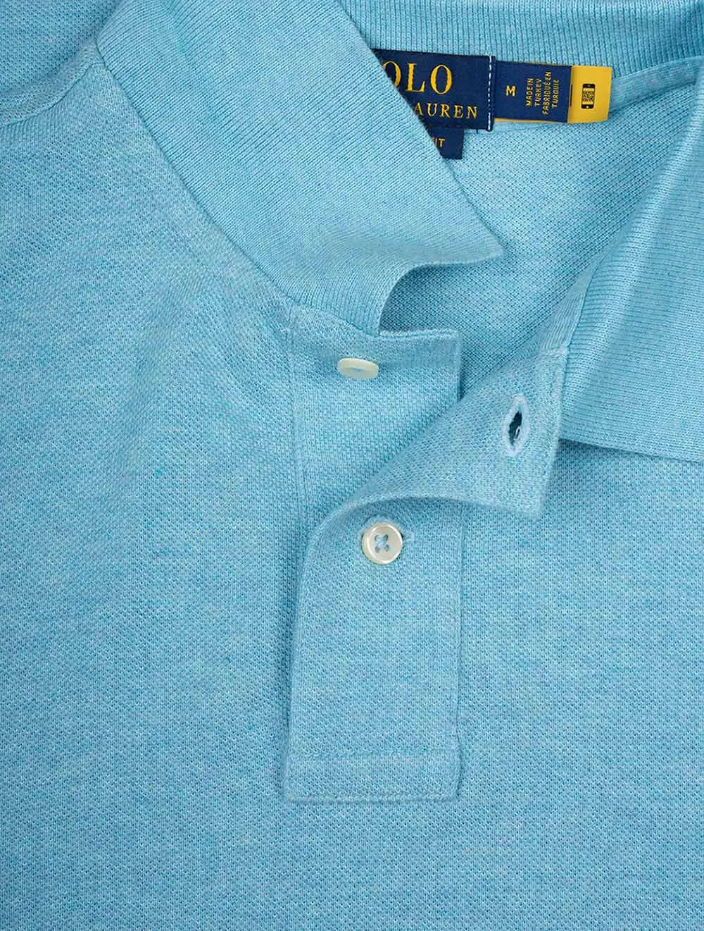 Basic Mesh Polo Shirt Blue