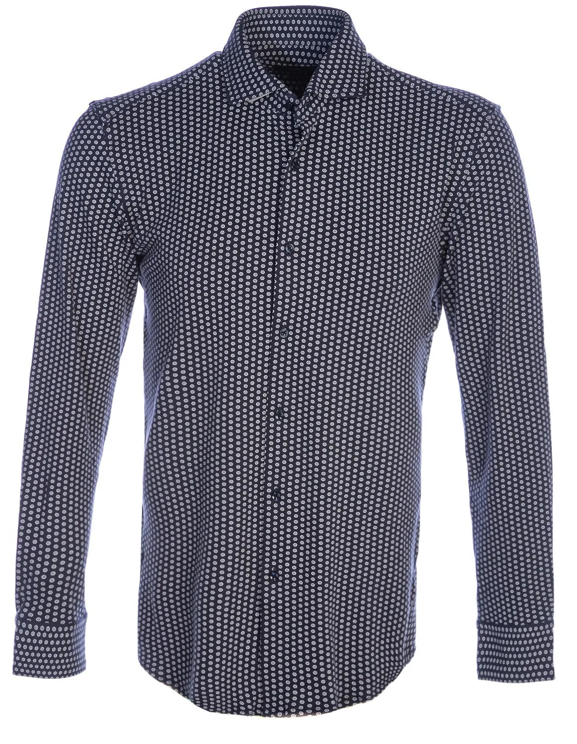 BOSS Jason Shirt in Navy Geo Print