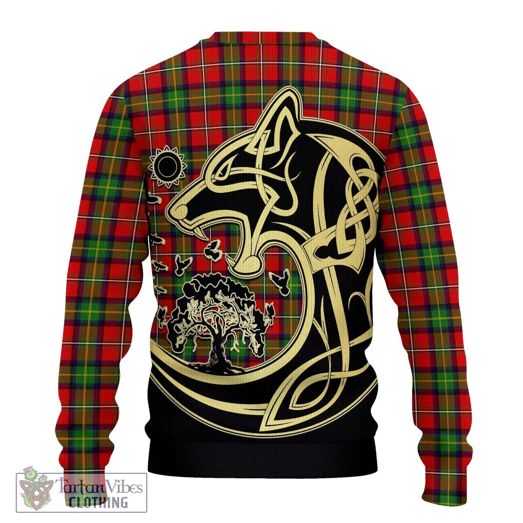 Boyd Tartan Ugly Sweater with Family Crest Celtic Wolf Style