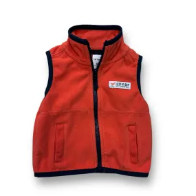 Boys Carter's Size 6 Months Orange Fleece Zippered Vest