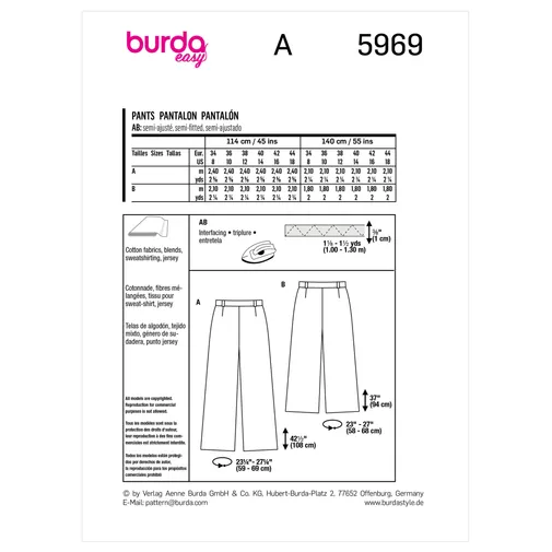 Burda Trousers 5969