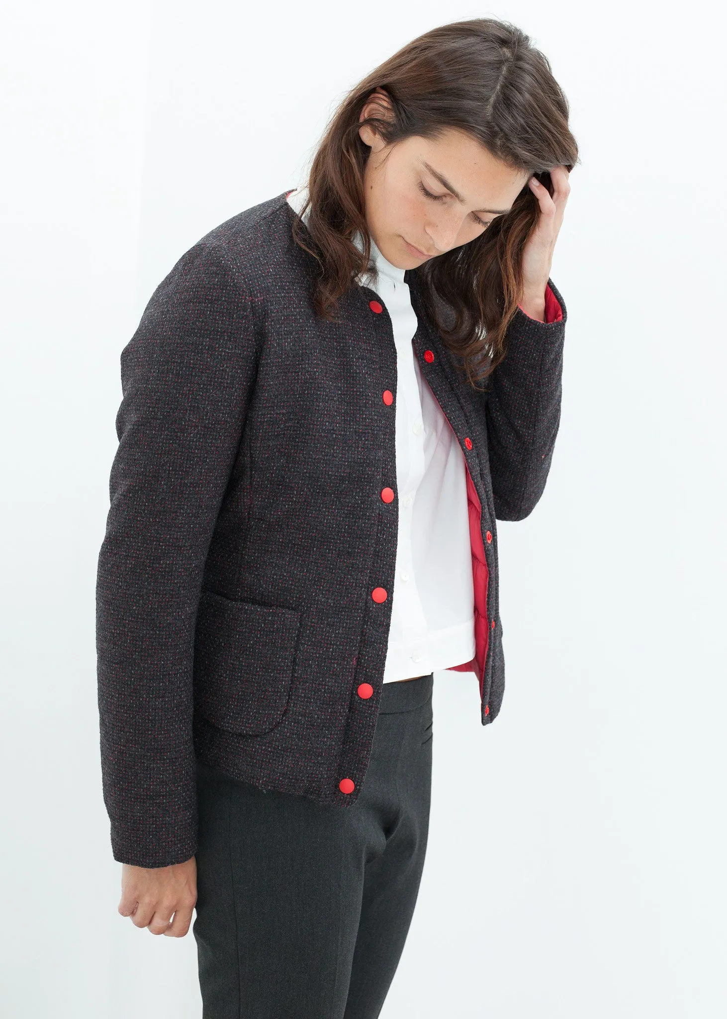 Camelia Reversible Jacket in Black/Red