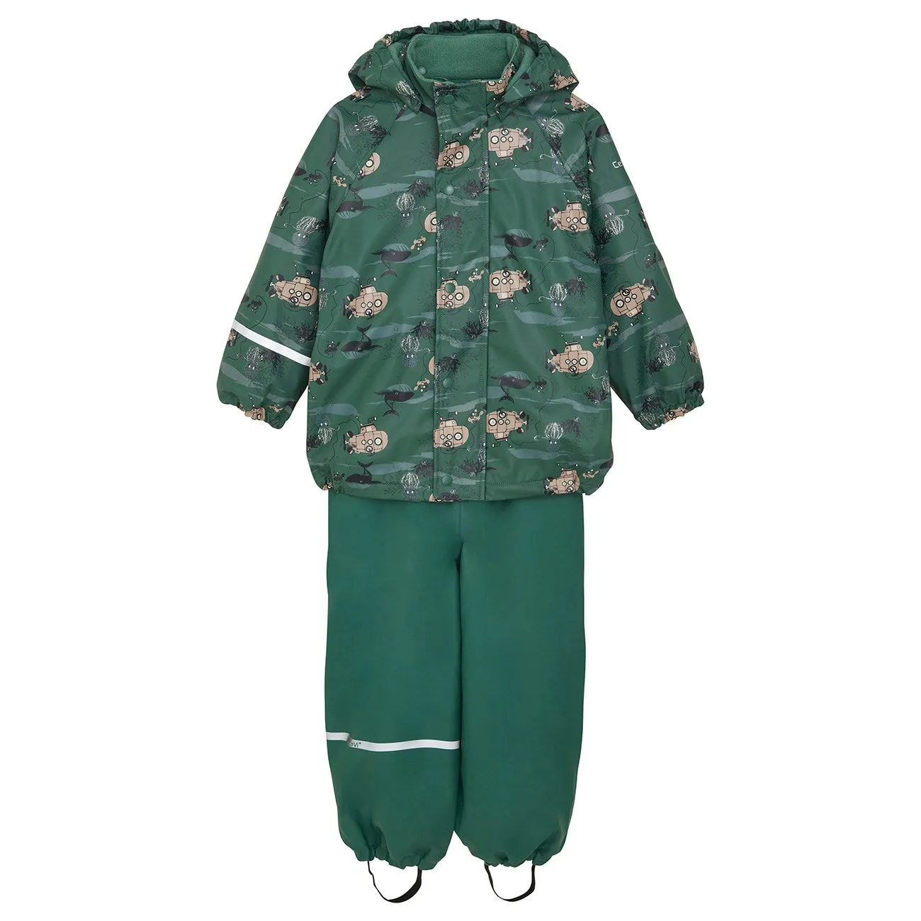 CeLaVi Smoke Pine Rain Set - Aop, m. Fleece lining