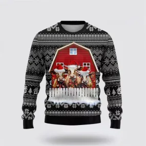 Cow Farm Ugly Christmas Sweater, Farm Sweater, Christmas Gift, Best Winter Outfit Christmas