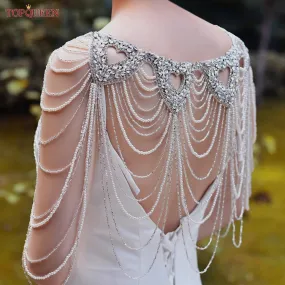 Crystal Beaded Bridal Shoulder Chain Wedding Dress Accessory