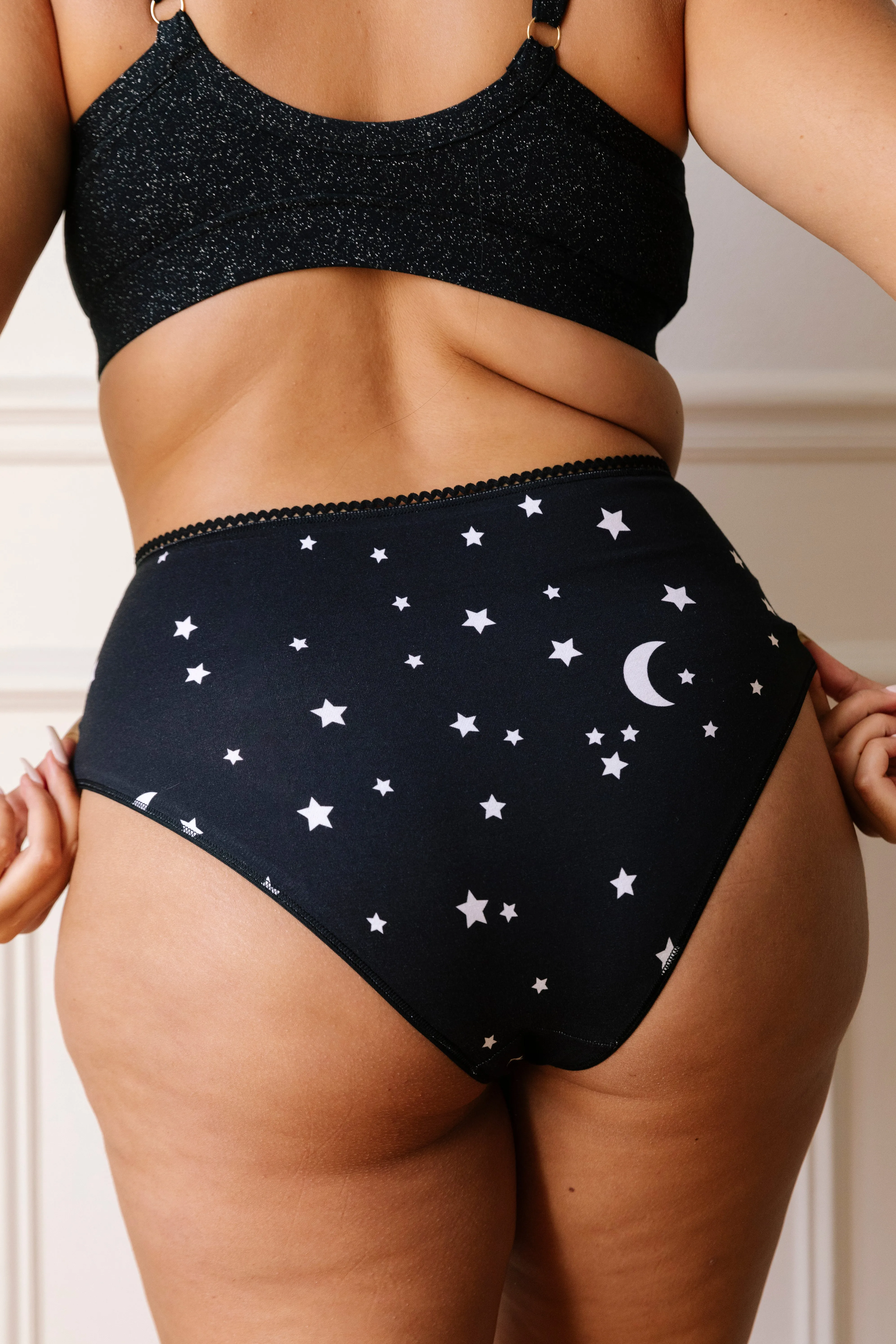 Culotte Taille Haute Coton BIO -  Étoiles