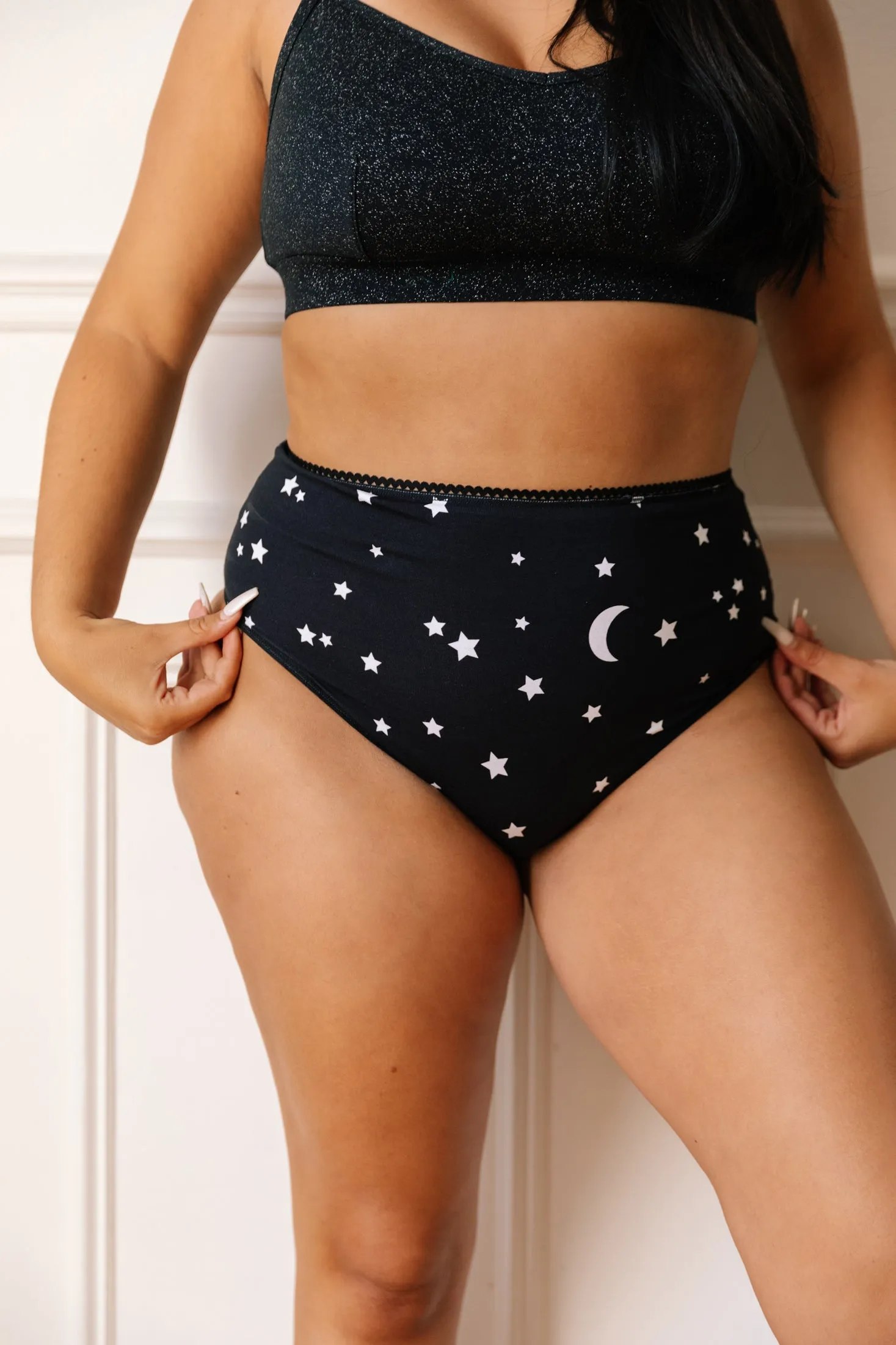 Culotte Taille Haute Coton BIO -  Étoiles