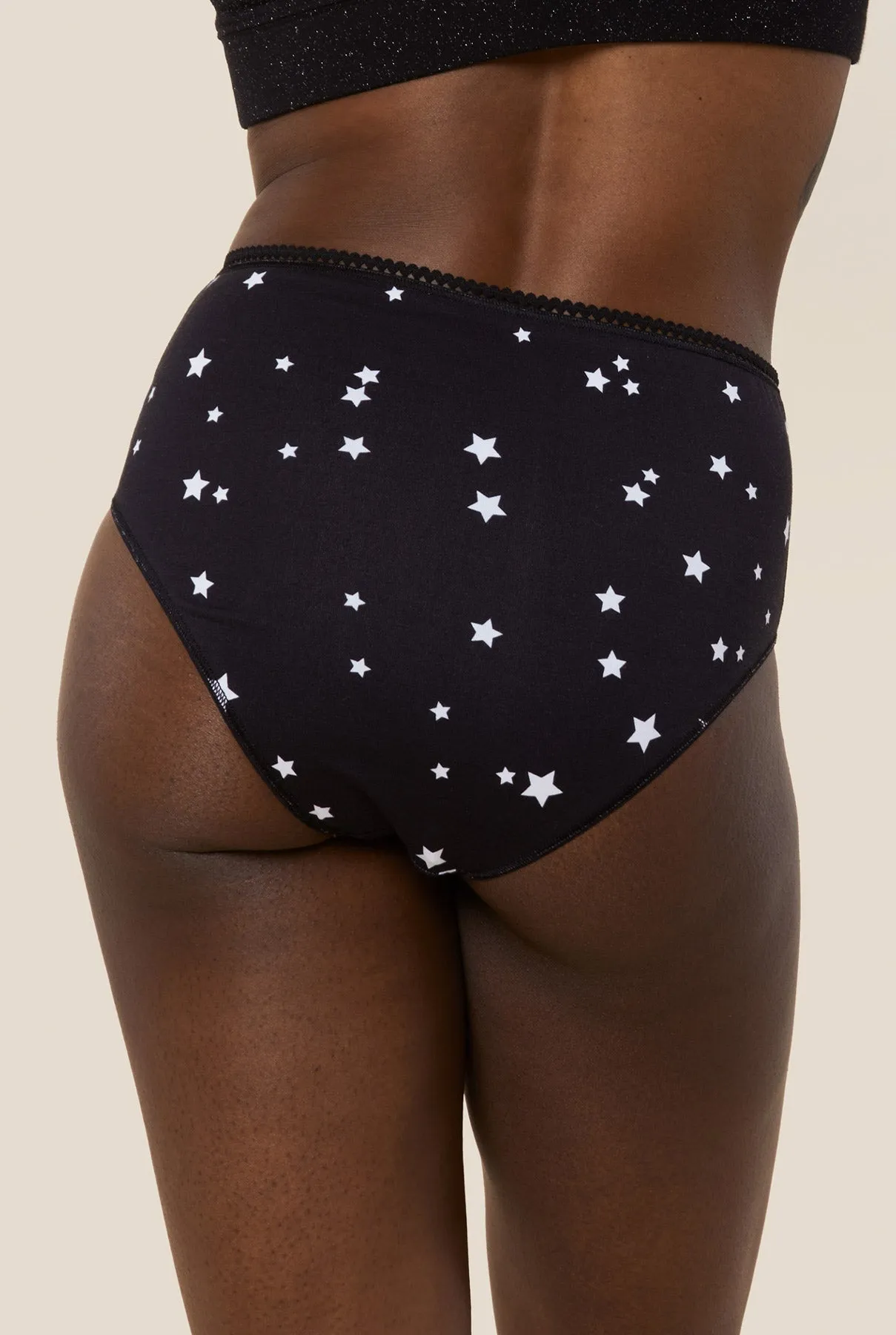 Culotte Taille Haute Coton BIO -  Étoiles