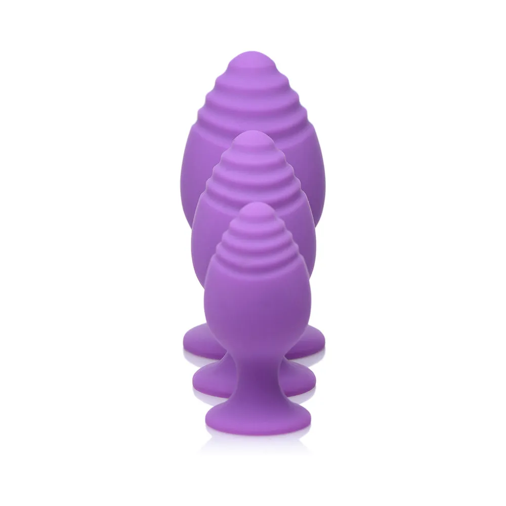 Curve Toys Gossip Swirlies 3-Piece Silicone Anal Training Set Violet