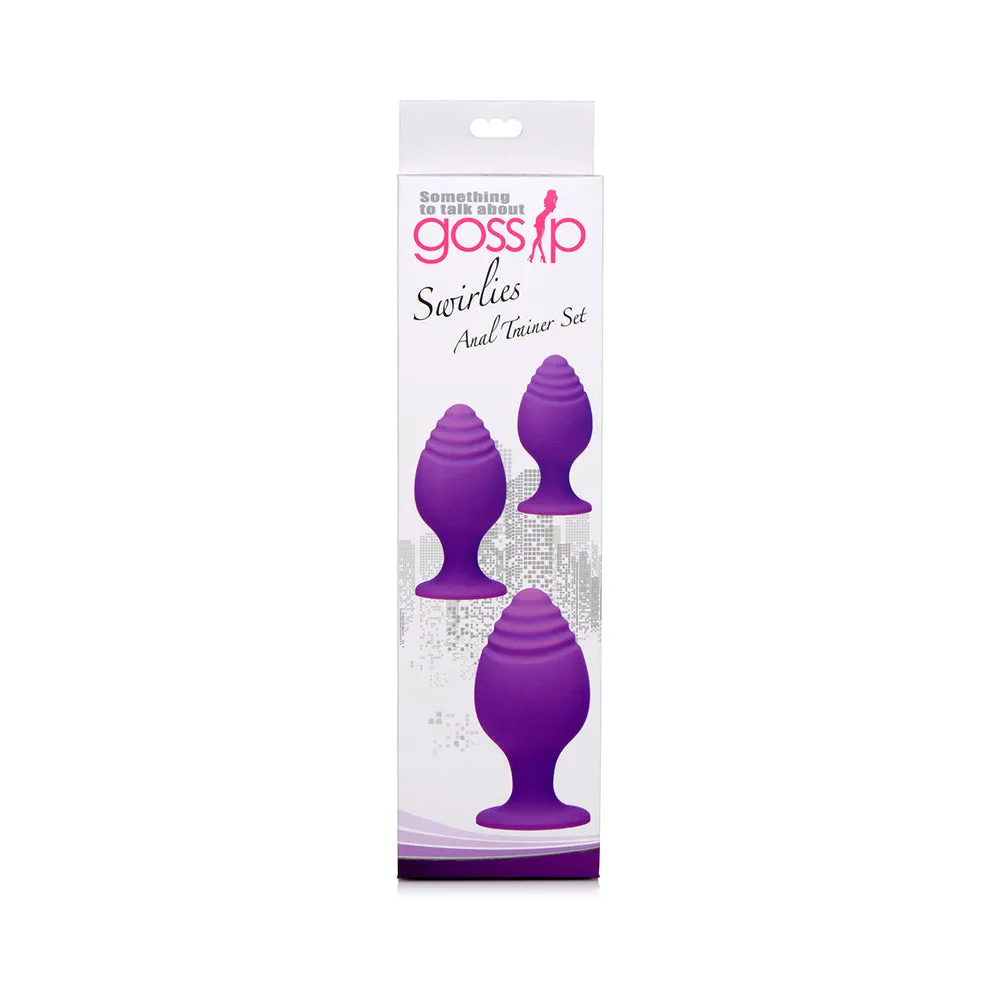 Curve Toys Gossip Swirlies 3-Piece Silicone Anal Training Set Violet