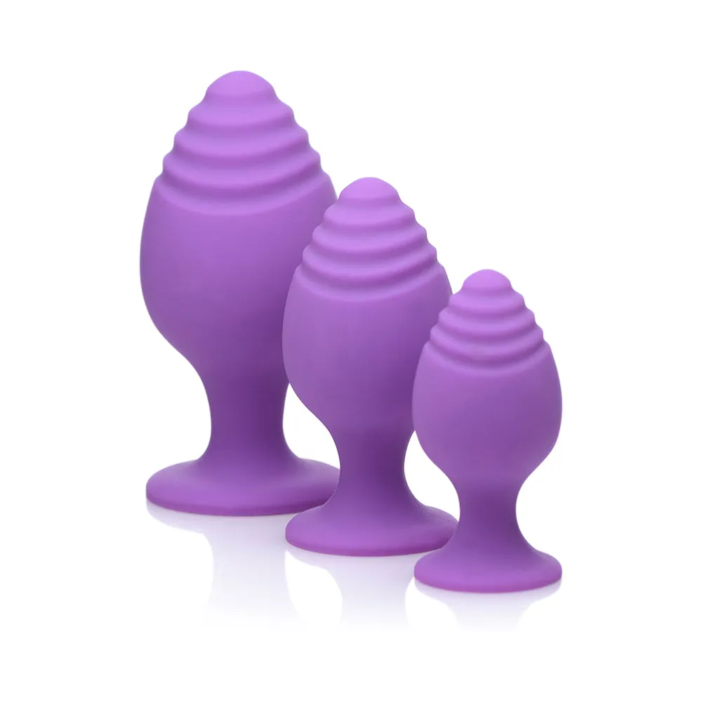 Curve Toys Gossip Swirlies 3-Piece Silicone Anal Training Set Violet