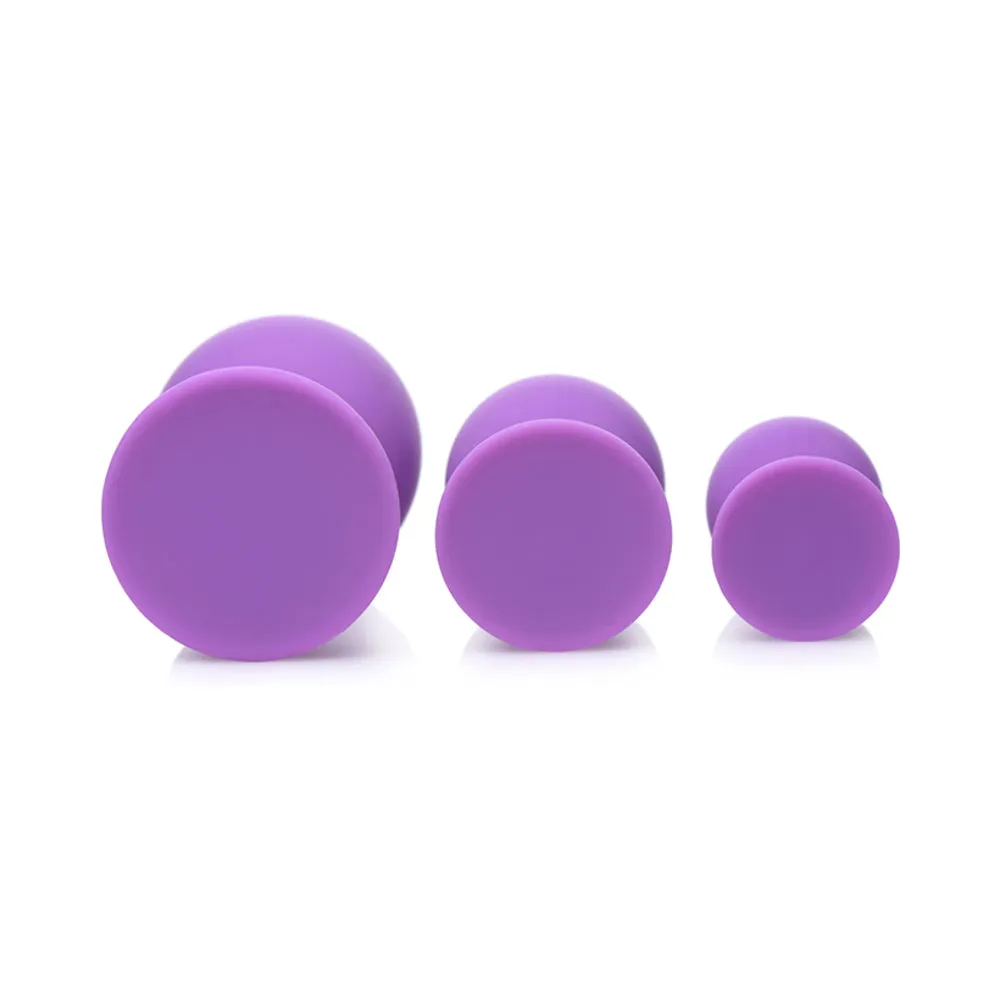 Curve Toys Gossip Swirlies 3-Piece Silicone Anal Training Set Violet