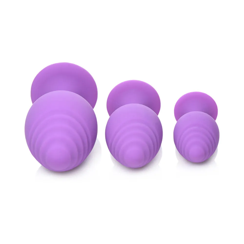 Curve Toys Gossip Swirlies 3-Piece Silicone Anal Training Set Violet