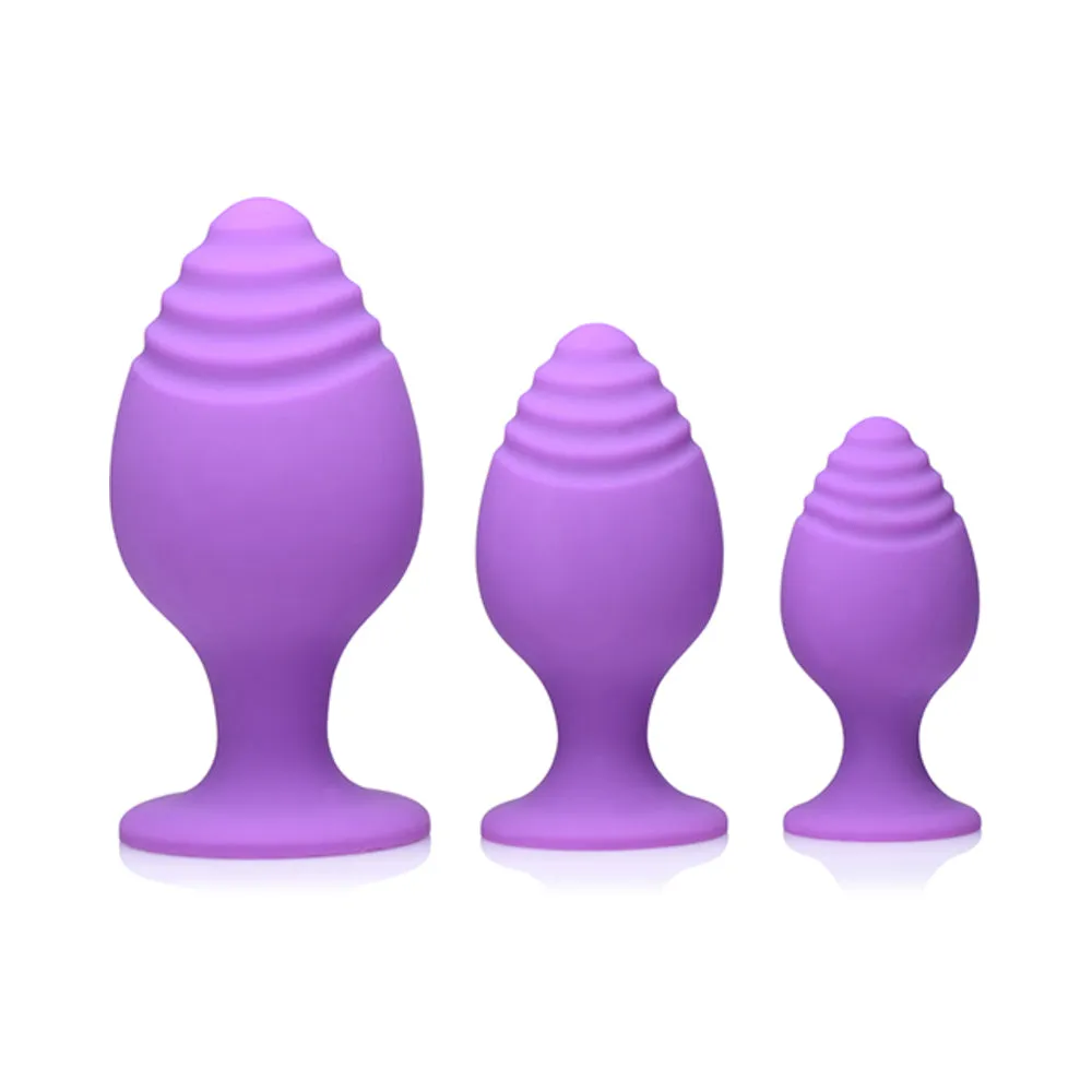 Curve Toys Gossip Swirlies 3-Piece Silicone Anal Training Set Violet