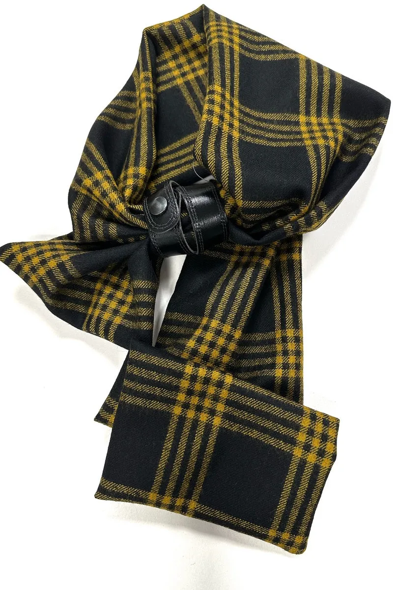 Dam Scarf - Mustard Grid Wool