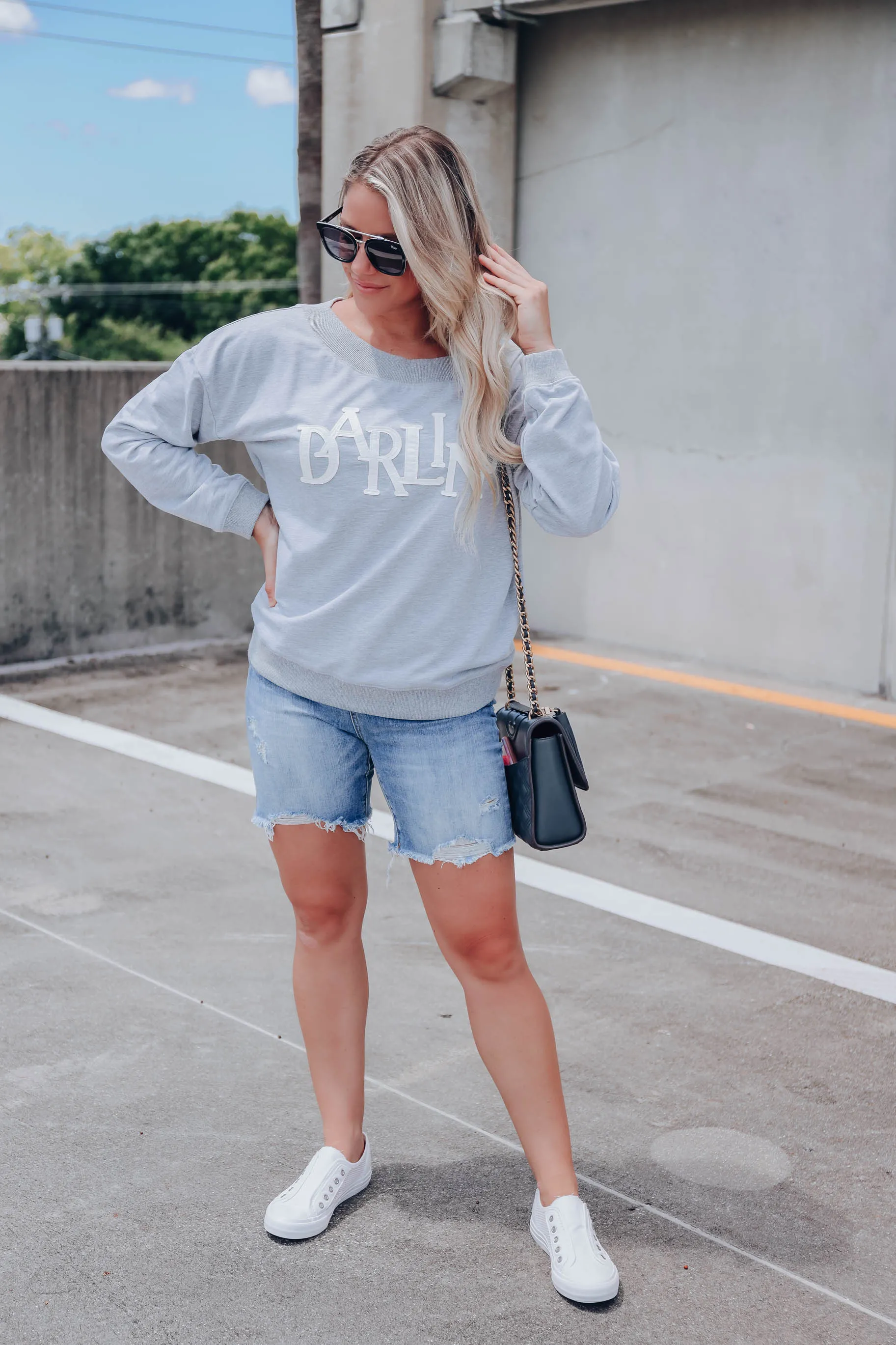 Darling Off-The-Shoulder Sweatshirt