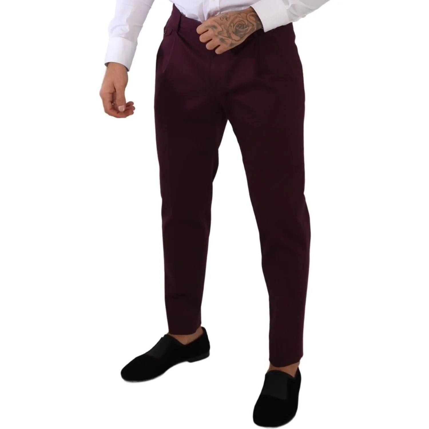 Dolce & Gabbana Elegant Purple Chinos for the Modern Man