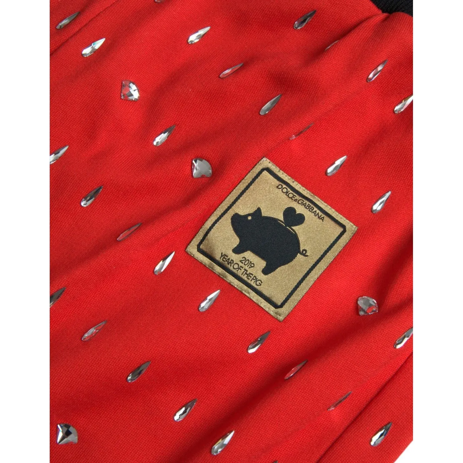 Dolce & Gabbana Red Year Of The Pig Jogger Sweatpants Pants