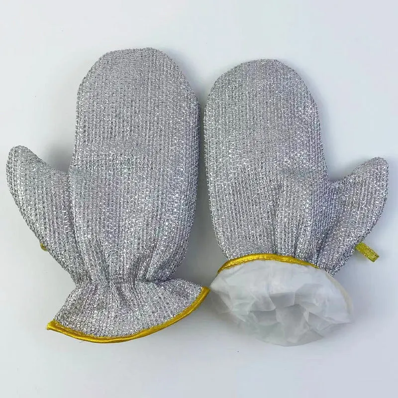 Durable Household Cleaning Silver Gloves