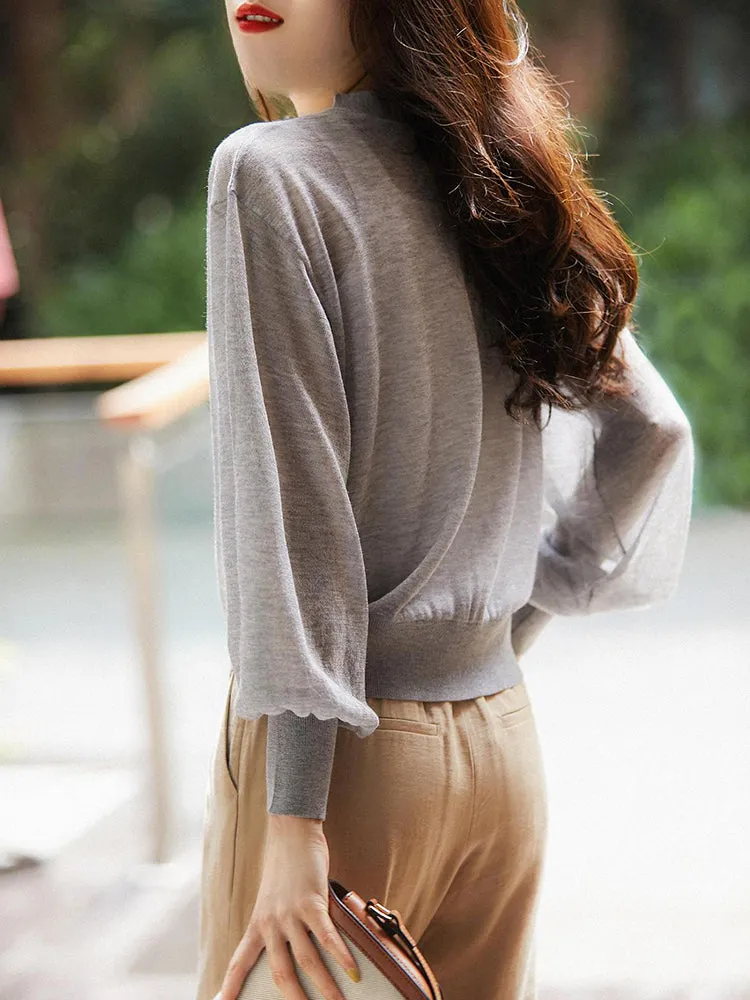 Elegant Thin Sun-proof Cozy Solid Simple Comfortable Korean Casual Stylish Sweater