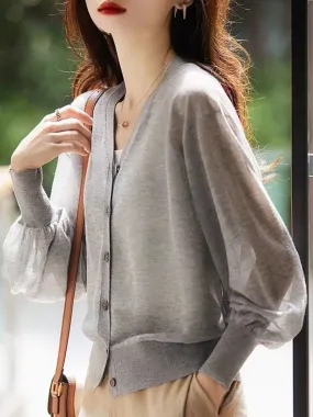 Elegant Thin Sun-proof Cozy Solid Simple Comfortable Korean Casual Stylish Sweater