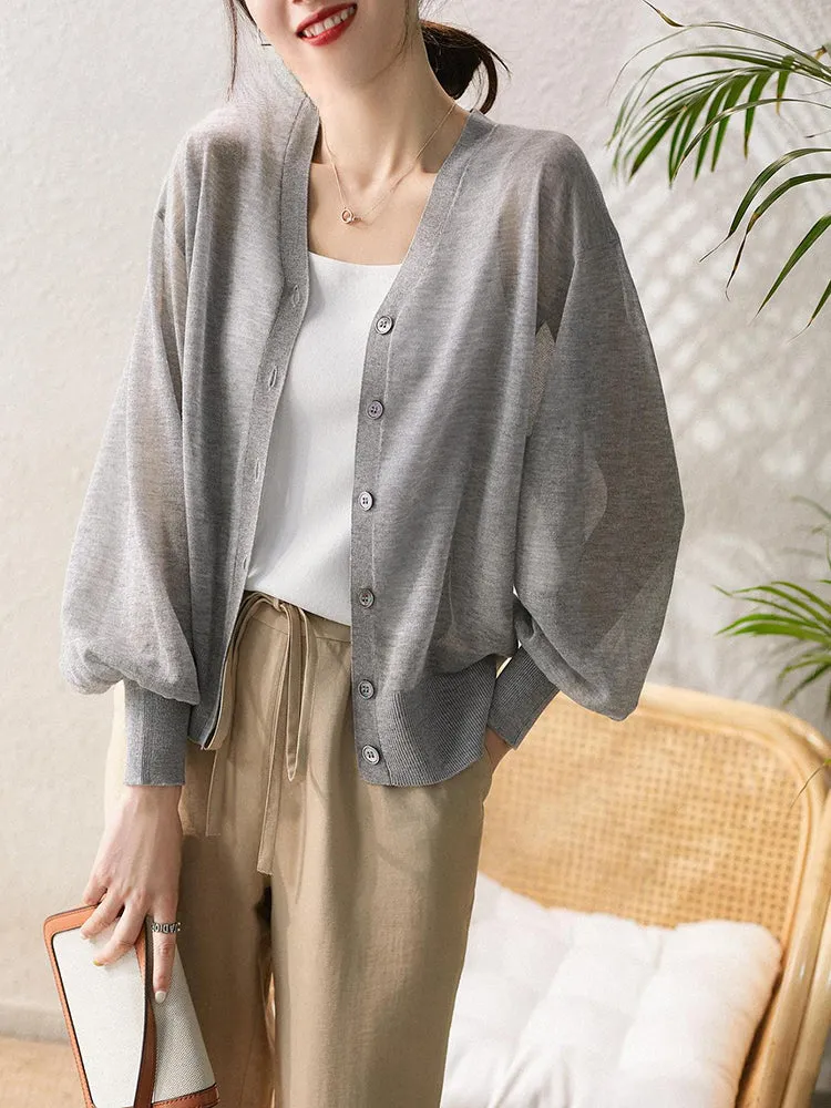 Elegant Thin Sun-proof Cozy Solid Simple Comfortable Korean Casual Stylish Sweater