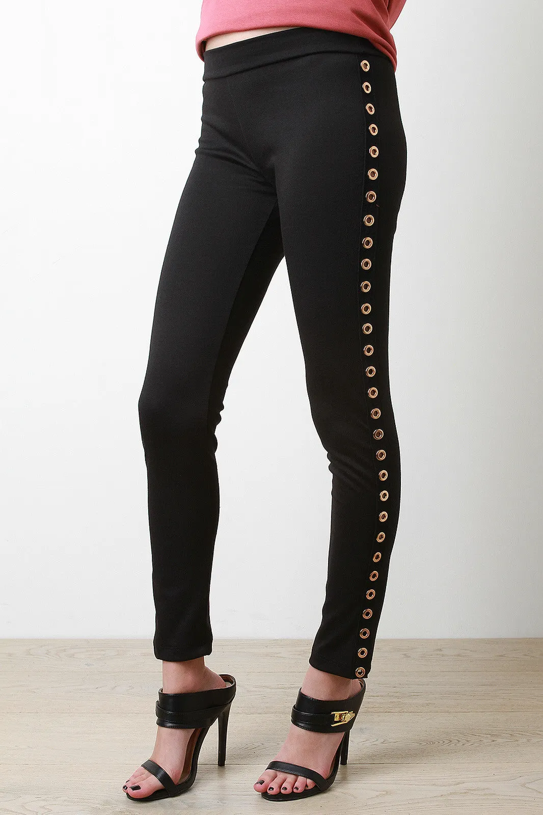 Eyelets Side Leggings