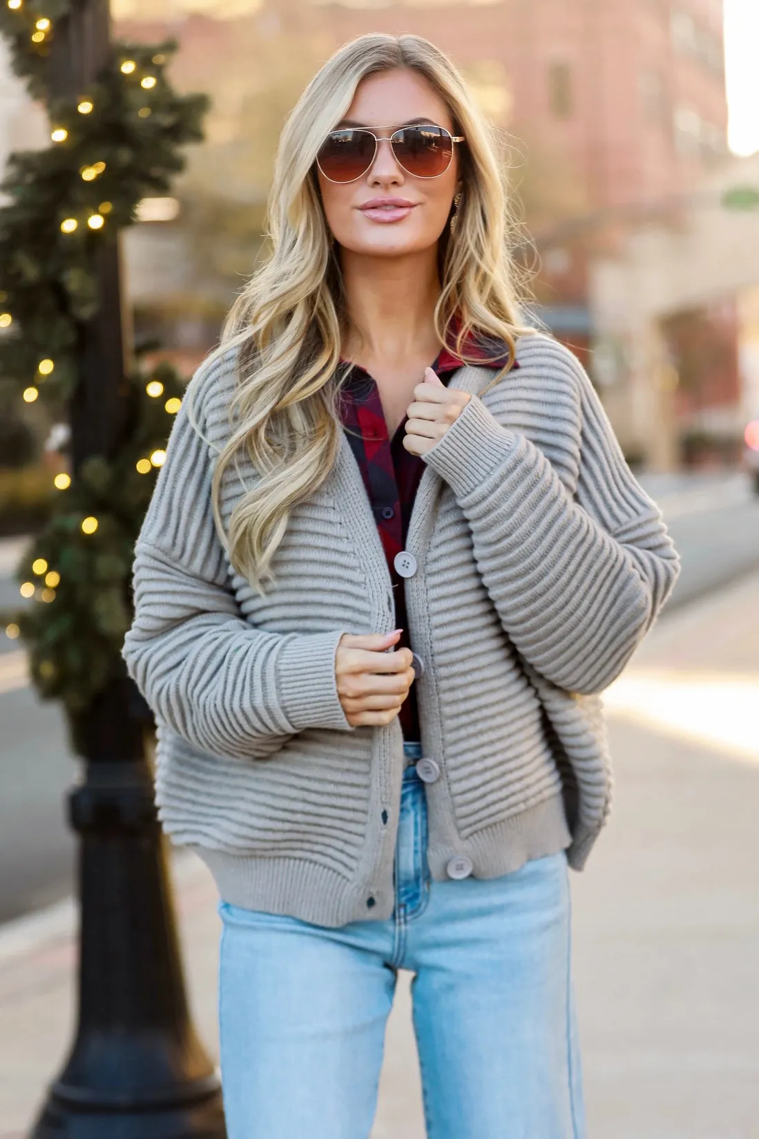 FINAL SALE - Positively Plush Grey Sweater Cardigan