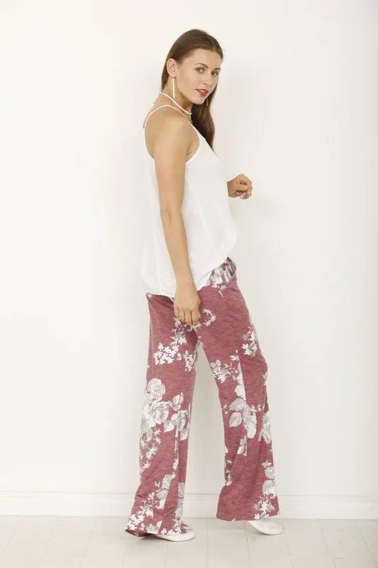 Fold over wide leg palazzo pants