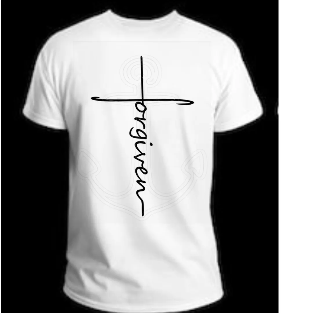 Forgiven, Faith Cross Tee, Easter Shirt, Christian Shirt, Gift For Jesus Lover, Bible Shirt, Christian Apparel, Religious Clothing