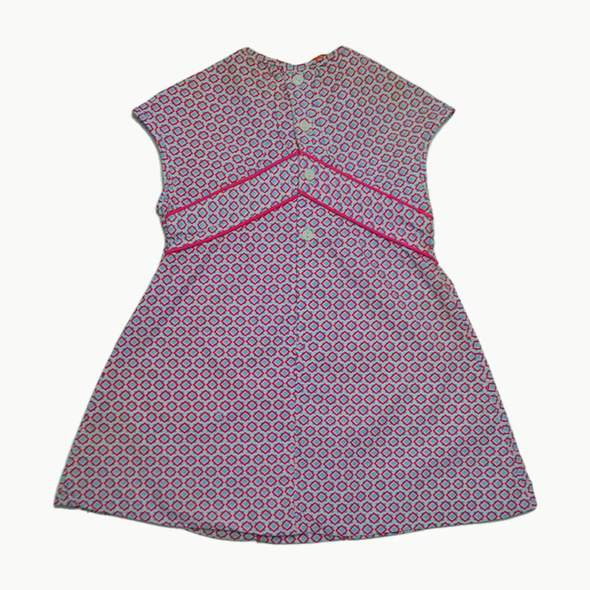 Girls Dress | Frock | Geometric Print | Age 2-6 Years