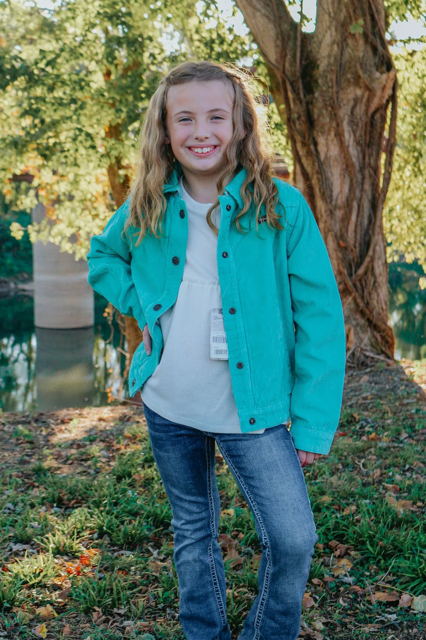 Girls Wrangler Dusty Jade Corduroy Jacket