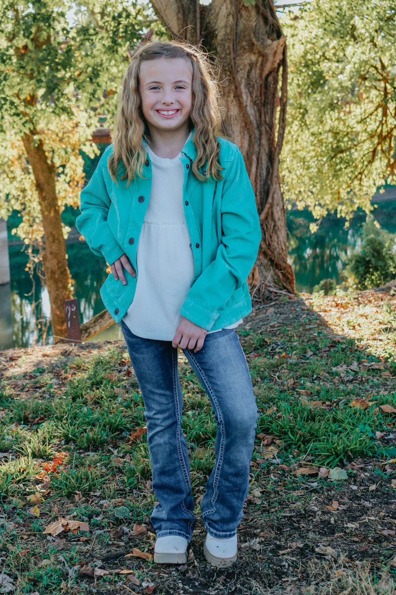 Girls Wrangler Dusty Jade Corduroy Jacket