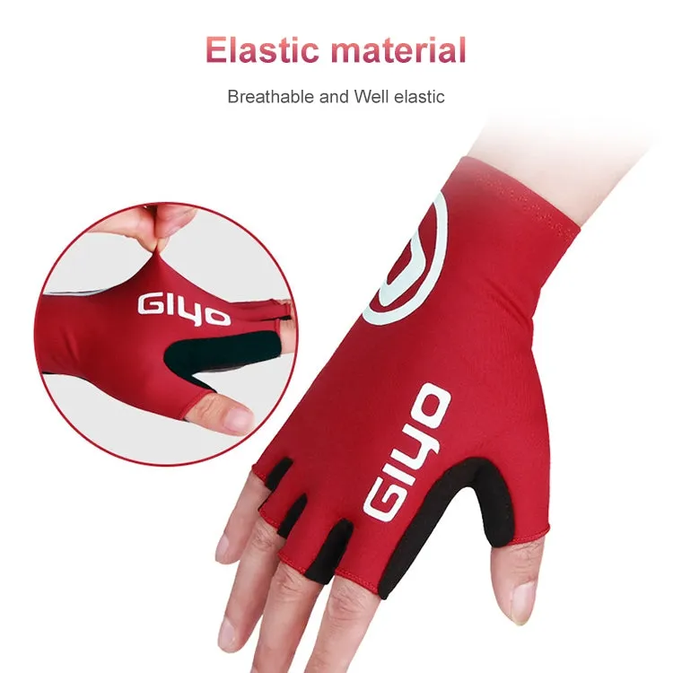 GIYO Outdoor Half-Finger Gloves Mountain Road Bike Cycling Gloves, Size: XL(Black)