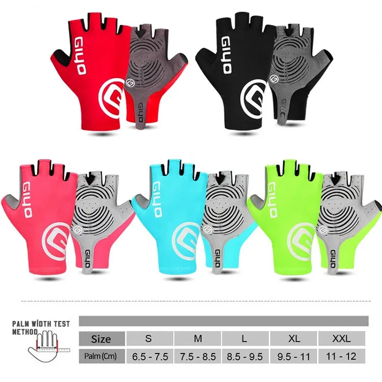 GIYO Outdoor Half-Finger Gloves Mountain Road Bike Cycling Gloves, Size: XL(Black)