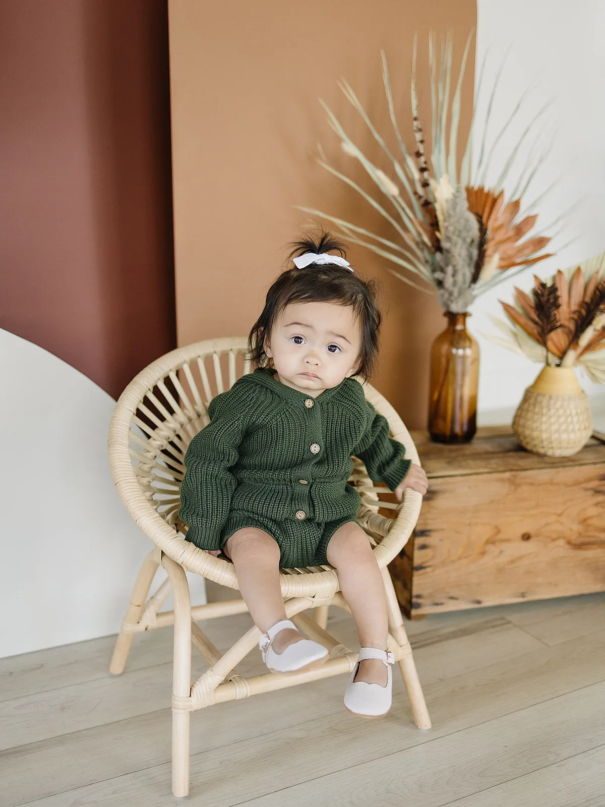 Green Hooded Knit Cardigan